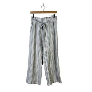 Just Living Wide Leg Striped Belted Pants Women's Size S